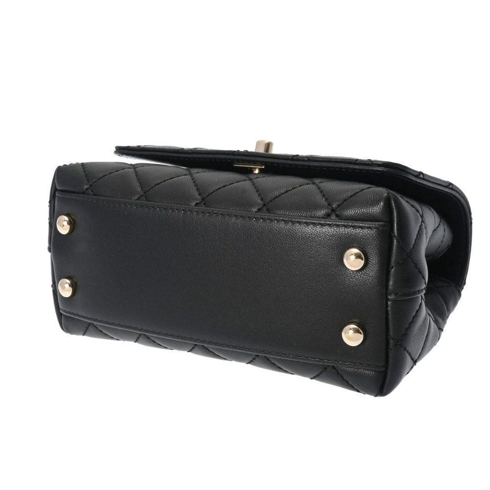 Chanel Black Quilted Chèvre Extra Mini Rainbow Coco Handle Flap Gold Hardware - Picture 7 of 12
